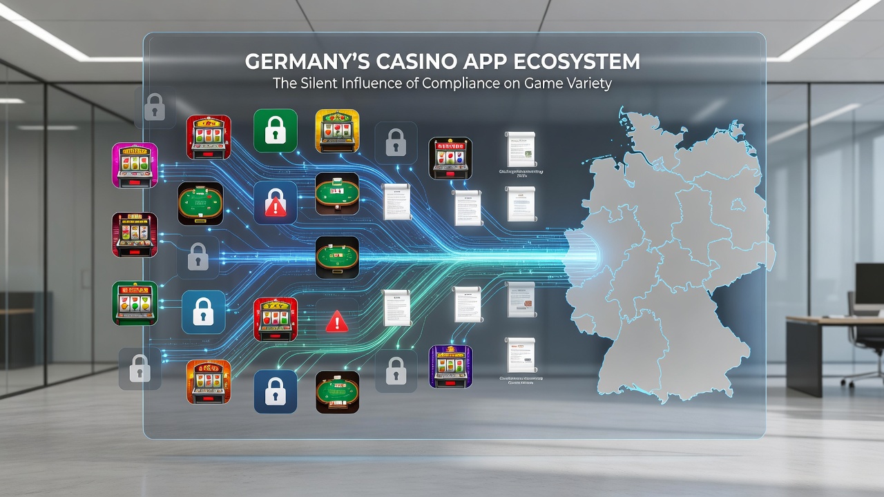 Übersicht über deutsche Casino-App-Oberflächen mit verschiedenen Spielekategorien