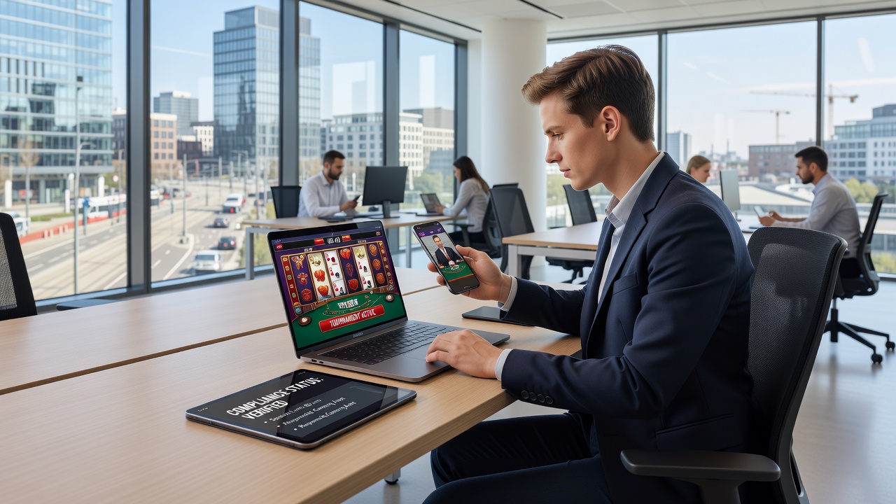 App-Dashboard zeigt Balance zwischen Live-Dealer und Slot-Turnieren unter deutschen Vorschriften
