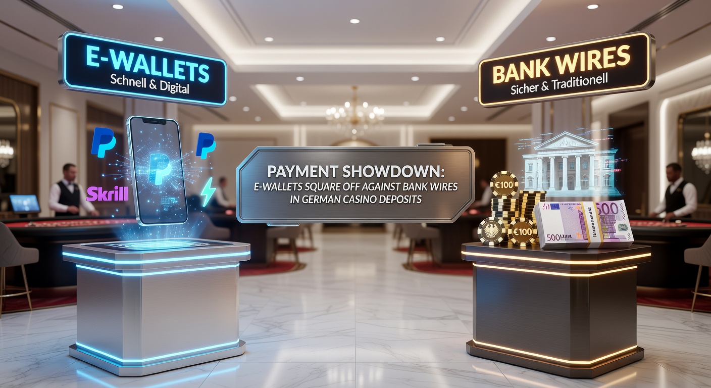 Grafik zeigt E-Wallets wie PayPal und Skrill im Duell mit traditionellen Banküberweisungen für Casino-Einzahlungen in Deutschland
