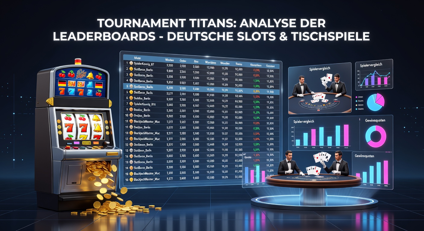 Dynamisches Leaderboard mit Spitzenplatzierungen in einem Slot-Turnier, beleuchtet von neonfarbenen Effekten und jubelnden Avataren