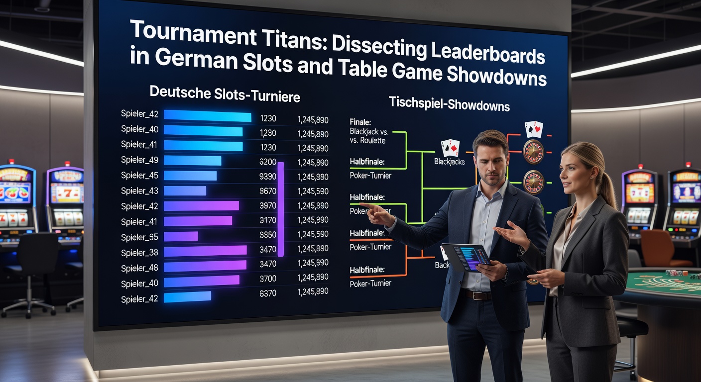 Intensiver Tischspiel-Showdown mit Live-Dealer und Leaderboard-Overlay, das Top-Spieler in Echtzeit rankt